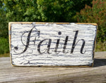 Vintage farmhouse style wooden sign "Faith" sm