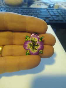 Flower Polymer Clay Pendant