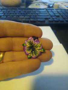 Flower Polymer Clay Pendant